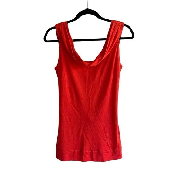 DIANE VON FÜRSTENBERG Silk Draped Sleeveless Blouse Red 6 - Picture 2 of 12